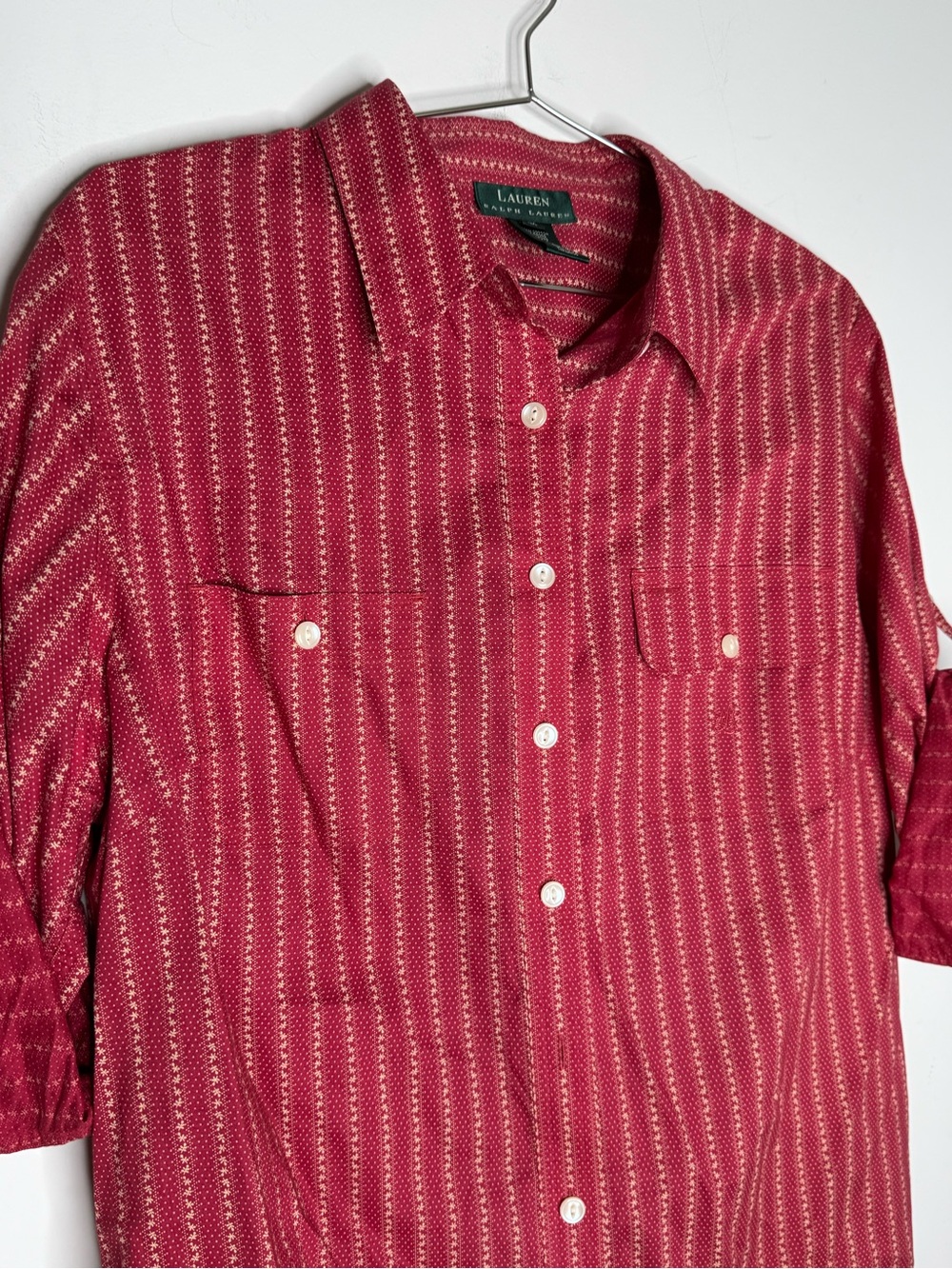 Ralph Lauren Plus Size 1x Vintage Country Blouse Shirt Top Western Rodeo Prairie